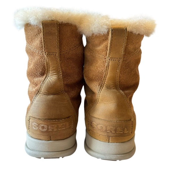 Sorel Womens Camel NL3039-224 Explorer Joan Suede Lace Up Waterproof Boots Sz 8 - Picture 3 of 13